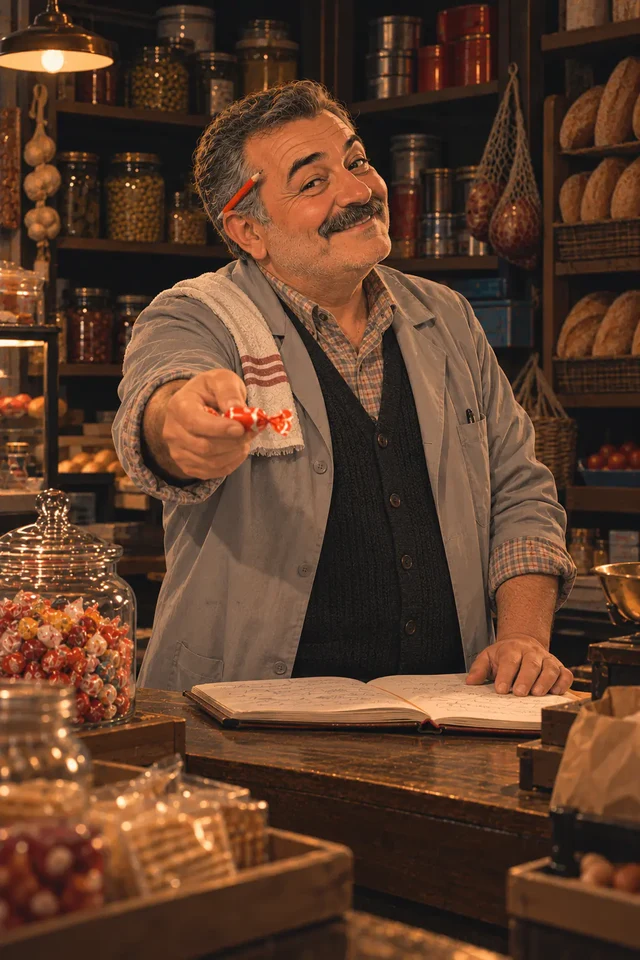 Bakkal — Masada Kal Mahallesi illüstrasyonu (erkek)
